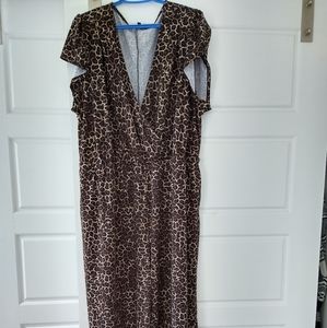 3X leopard animal print 🐆 jumpsuit George